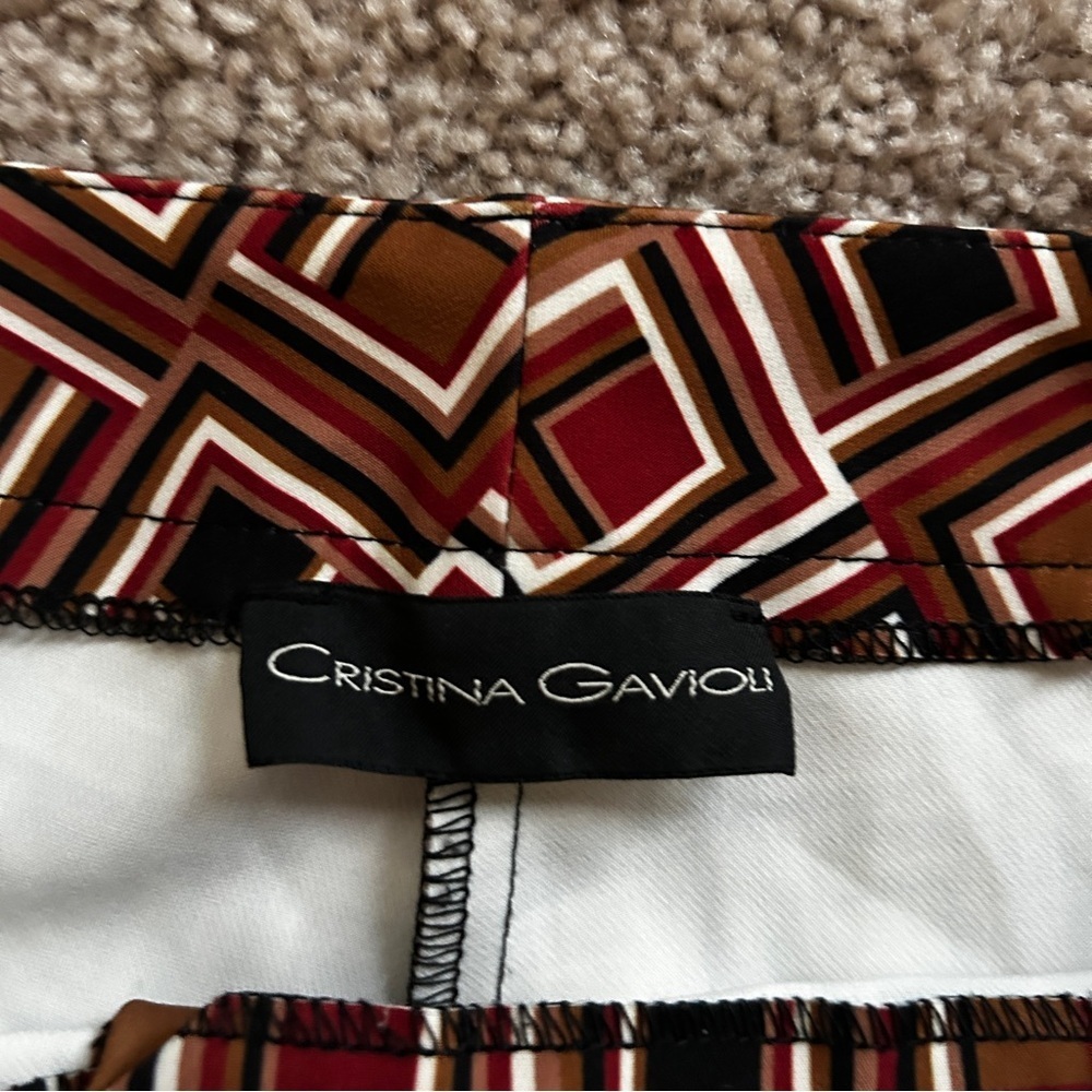 Cristina Gavioli XY Icon Geometric Patterned Pants Size Medium (28) - Picture 6 of 10